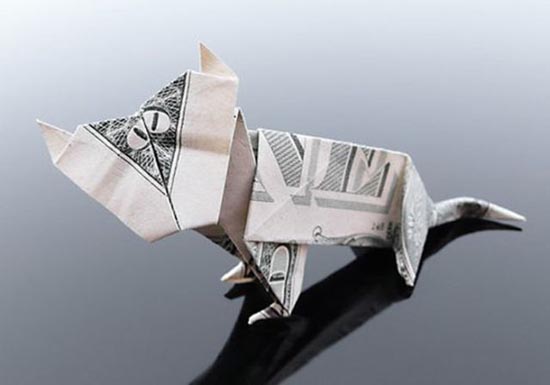 Υπέροχη τέχνη origami με χαρτονομίσματα (3)