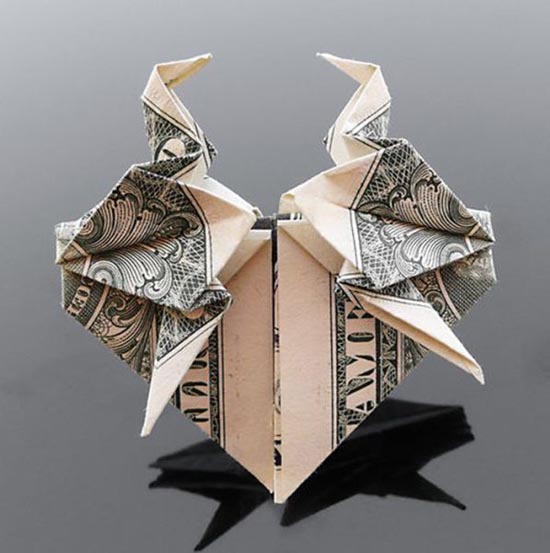 Υπέροχη τέχνη origami με χαρτονομίσματα (12)