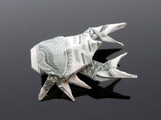 Υπέροχη τέχνη origami με χαρτονομίσματα (35)