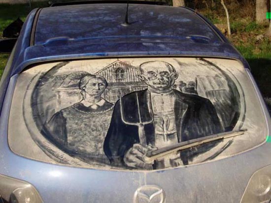 Απίστευτη τέχνη σε σκονισμένα τζάμια αυτοκινήτων (20)