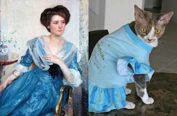 Όταν οι γάτες μιμούνται διάσημους πίνακες ζωγραφικής... (1)