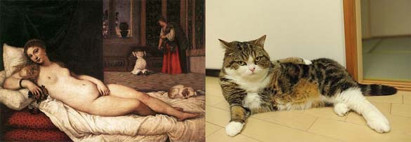 Όταν οι γάτες μιμούνται διάσημους πίνακες ζωγραφικής... (3)