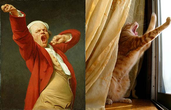 Όταν οι γάτες μιμούνται διάσημους πίνακες ζωγραφικής... (5)