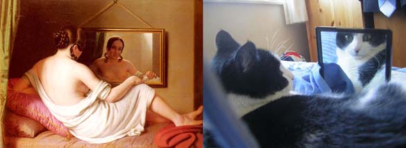 Όταν οι γάτες μιμούνται διάσημους πίνακες ζωγραφικής... (7)