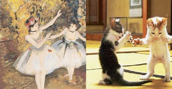 Όταν οι γάτες μιμούνται διάσημους πίνακες ζωγραφικής... (9)