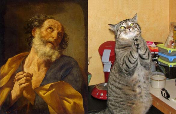 Όταν οι γάτες μιμούνται διάσημους πίνακες ζωγραφικής... (14)