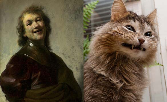 Όταν οι γάτες μιμούνται διάσημους πίνακες ζωγραφικής... (16)