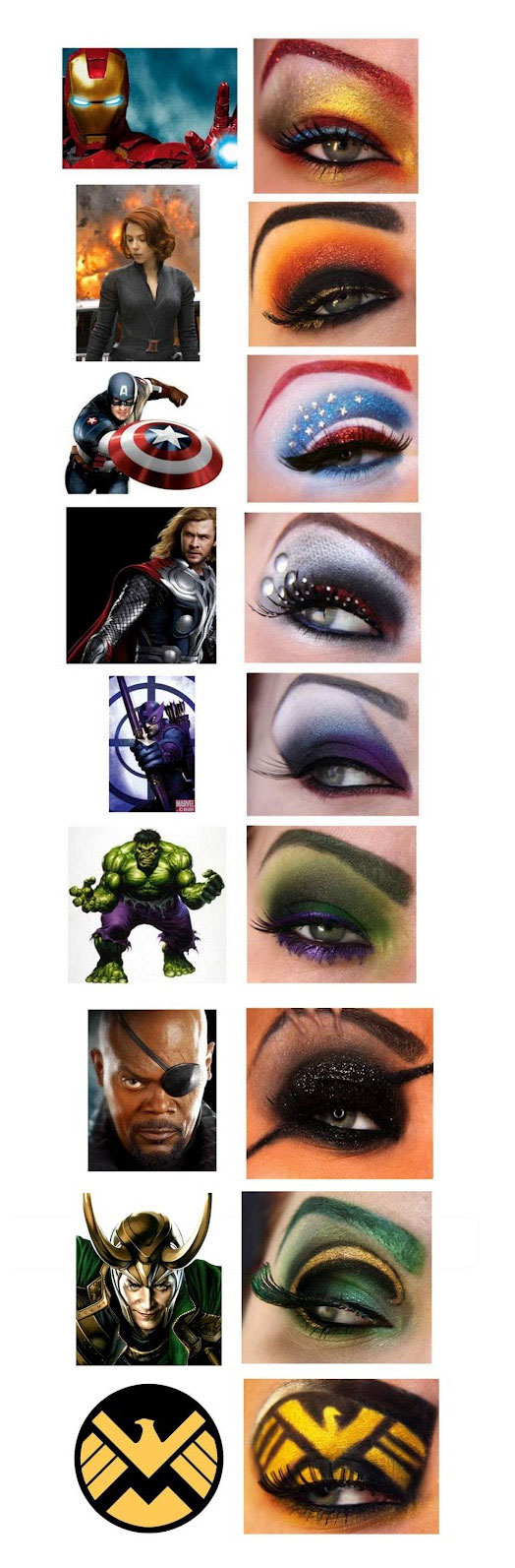 Μακιγιάζ ματιών εμπνευσμένα από την ταινία «The Avengers»