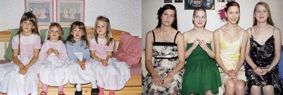 4 αδερφές αναπαράγουν φωτογραφίες της παιδικής τους ηλικίας (4)