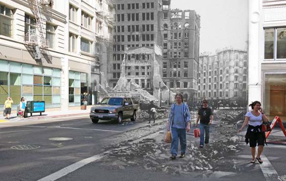 San Francisco μετά τον καταστροφικό σεισμό του 1906 και σήμερα (8)
