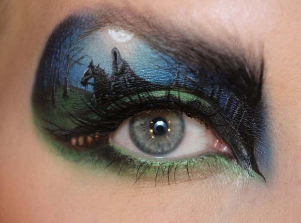 Makeup Artist ζωγραφίζει εκπληκτικές σκηνές στα βλέφαρα της (2)