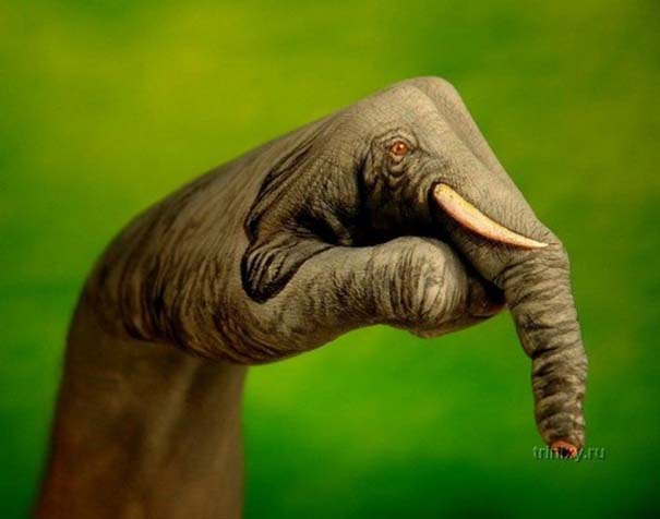 Απίστευτες ζωγραφιές ζώων σε ανθρώπινα χέρια (14)