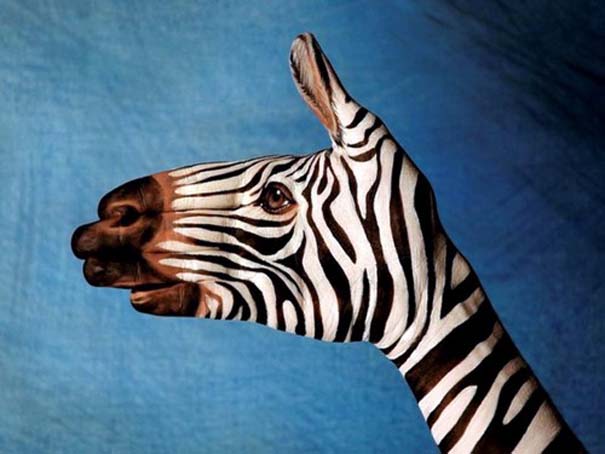 Απίστευτες ζωγραφιές ζώων σε ανθρώπινα χέρια (20)