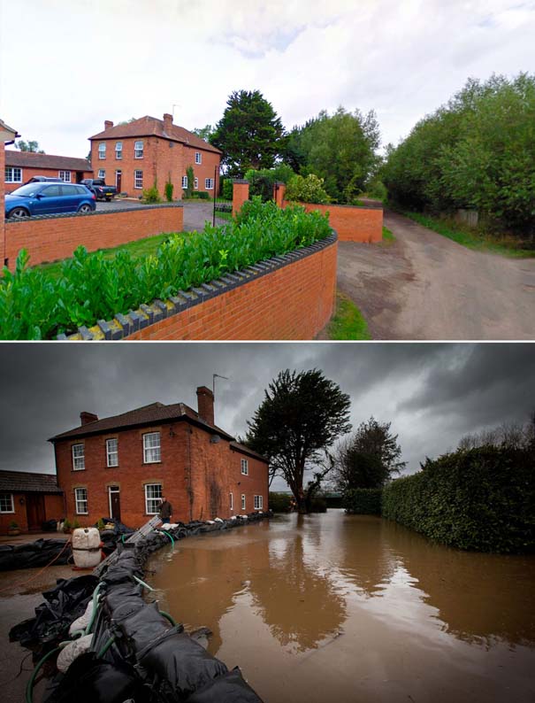 Πριν και μετά τις φονικές πλημμύρες στη Βρετανία (20)