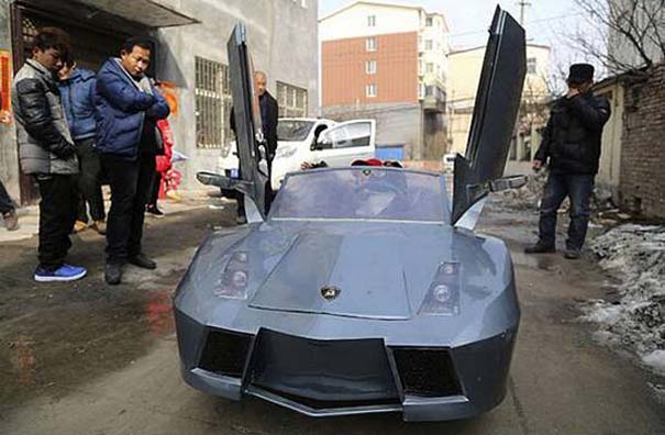 Παππούς από την Κίνα έφτιαξε Lamborghini για να πηγαίνει τον εγγονό του στο σχολείο (6)