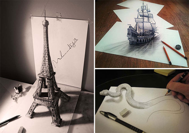 Οι καλύτερες 3D ζωγραφιές με μολύβι