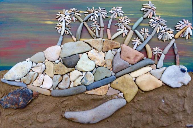 Τέχνη με βότσαλα από την παραλία (3)