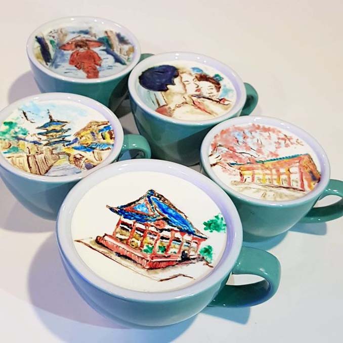 Κορεάτης barista μετατρέπει κούπες καφέ σε απίστευτα έργα τέχνης (15)