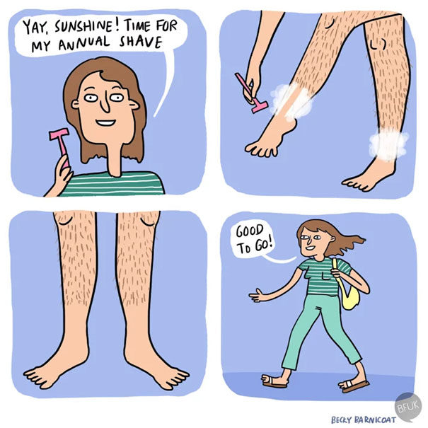 Χιουμοριστικά σκίτσα για το ξύρισμα που όλες οι γυναίκες θα καταλάβουν (9)