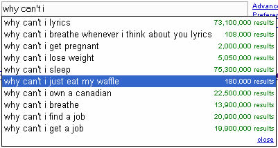 Funny Google Suggest Messages