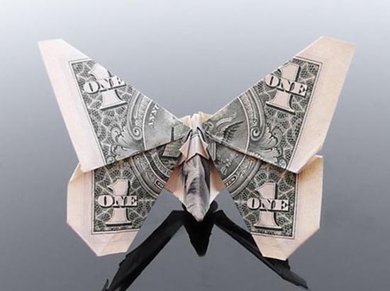Υπέροχη τέχνη origami με χαρτονομίσματα (8)