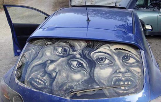 Απίστευτη τέχνη σε σκονισμένα τζάμια αυτοκινήτων (8)
