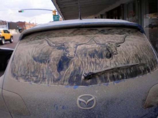 Τέχνη σε σκονισμένα αυτοκίνητα (6)