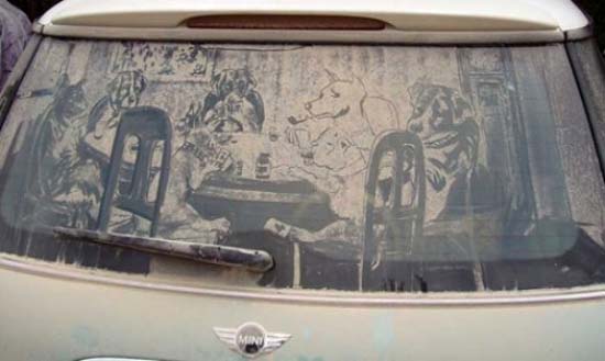 Τέχνη σε σκονισμένα αυτοκίνητα (20)