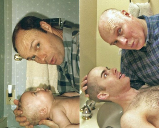 Πατέρας και γιος τότε και τώρα | Φωτογραφία της ημέρας