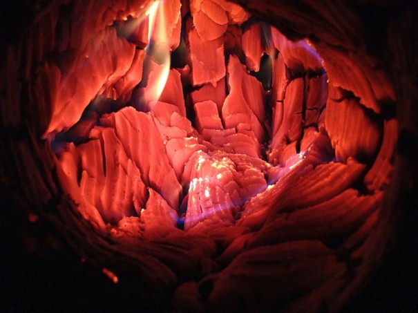 Το εσωτερικό ενός καυσόξυλου | Φωτογραφία της ημέρας