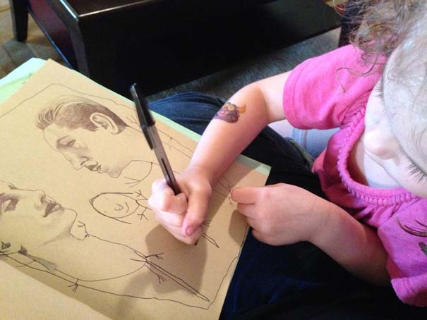 Καλλιτέχνιδα συνεργάζεται με την 4χρονη κόρη της δημιουργώντας απίθανες εικόνες (3)