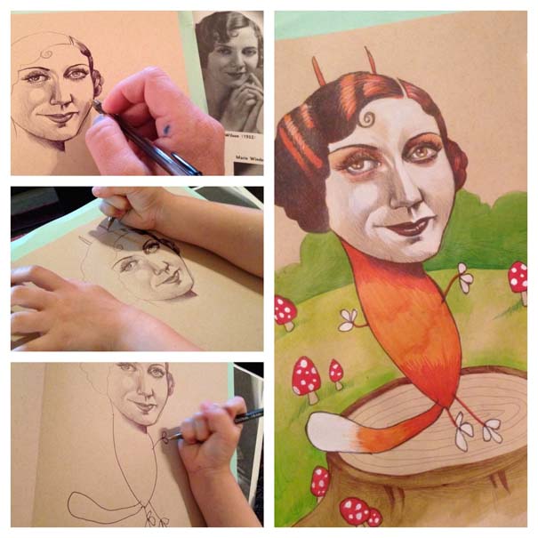 Καλλιτέχνιδα συνεργάζεται με την 4χρονη κόρη της δημιουργώντας απίθανες εικόνες (4)