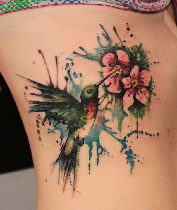 Καλλιτεχνικά τατουάζ που μοιάζουν με υδατογραφίες (4)
