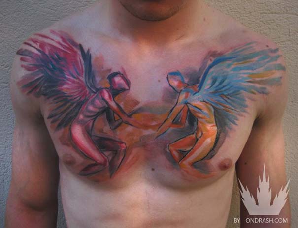Καλλιτεχνικά τατουάζ που μοιάζουν με υδατογραφίες (6)