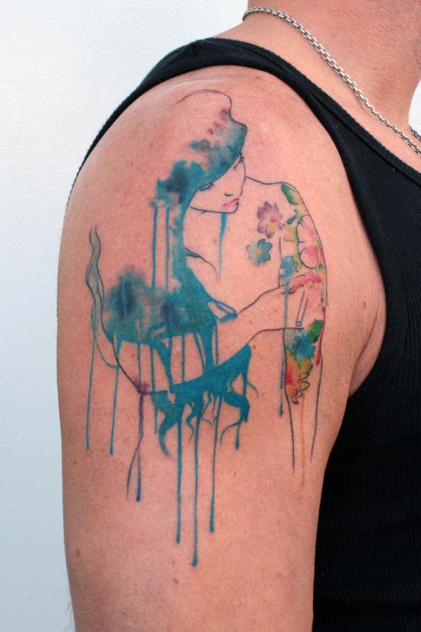 Καλλιτεχνικά τατουάζ που μοιάζουν με υδατογραφίες (8)
