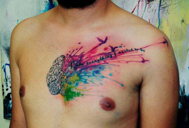 Καλλιτεχνικά τατουάζ που μοιάζουν με υδατογραφίες (25)