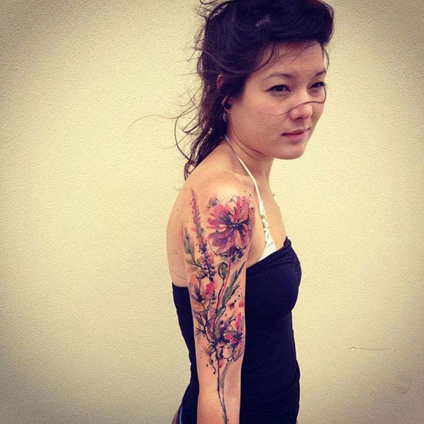 Καλλιτεχνικά τατουάζ που μοιάζουν με υδατογραφίες (43)