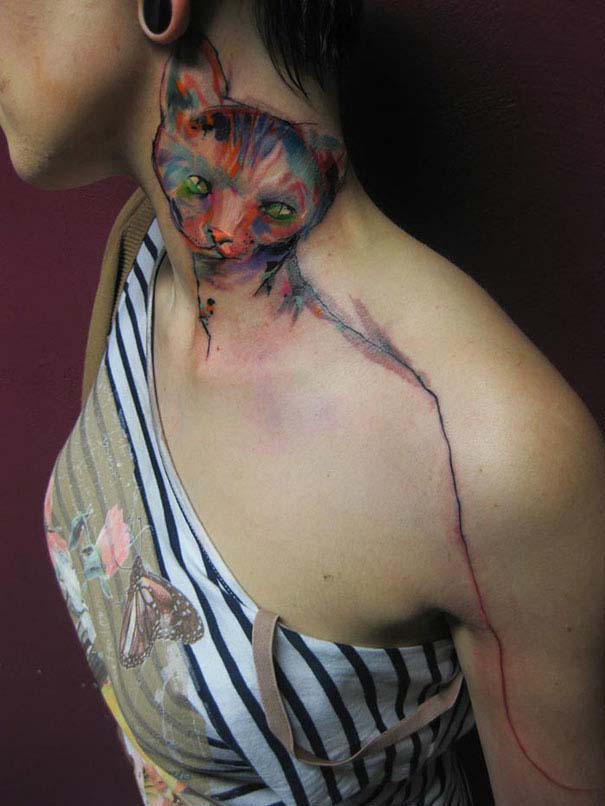 Καλλιτεχνικά τατουάζ που μοιάζουν με υδατογραφίες (49)