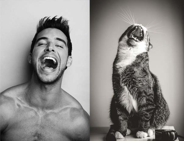 Άνδρες και γάτες στις ίδιες πόζες (7)