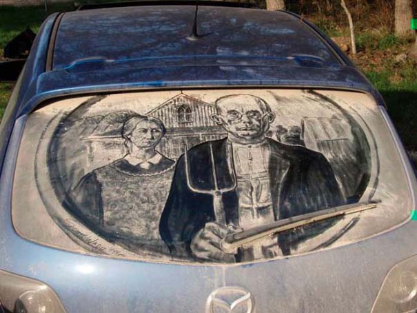 Τέχνη σε σκονισμένα αυτοκίνητα (25)