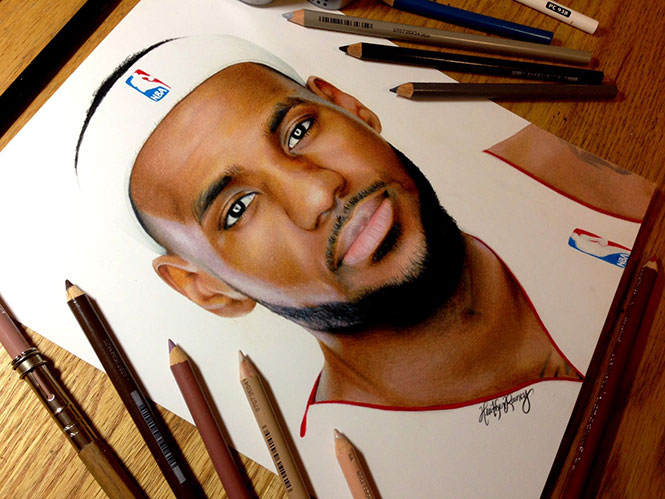 Αυτή η εκπληκτικά ρεαλιστική ζωγραφιά του LeBron James θα σας αφήσει άφωνους