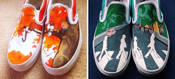 Καλλιτέχνης ζωγραφίζει απίστευτες εικόνες σε παπούτσια (1)