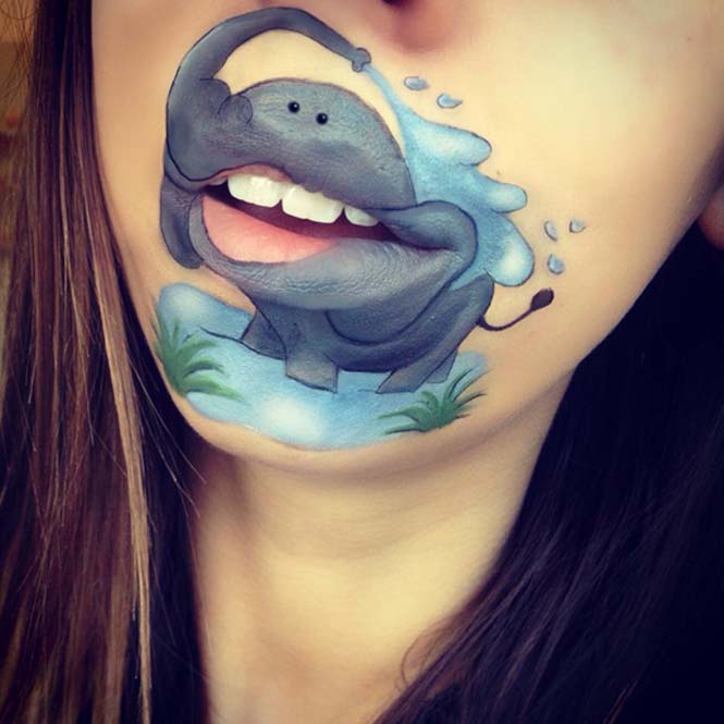 Makeup artist μετατρέπει τα χείλη της σε διασκεδαστικά καρτούν (5)