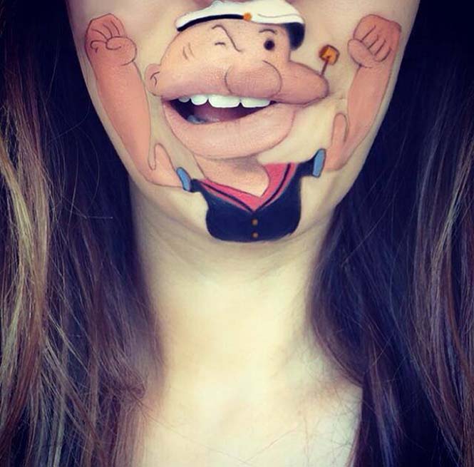 Makeup artist μετατρέπει τα χείλη της σε διασκεδαστικά καρτούν (6)