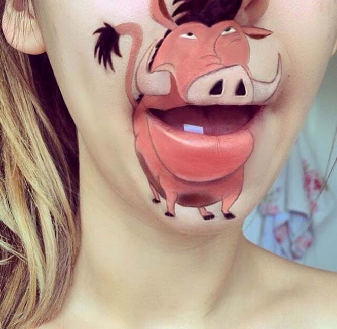 Makeup artist μετατρέπει τα χείλη της σε διασκεδαστικά καρτούν (8)
