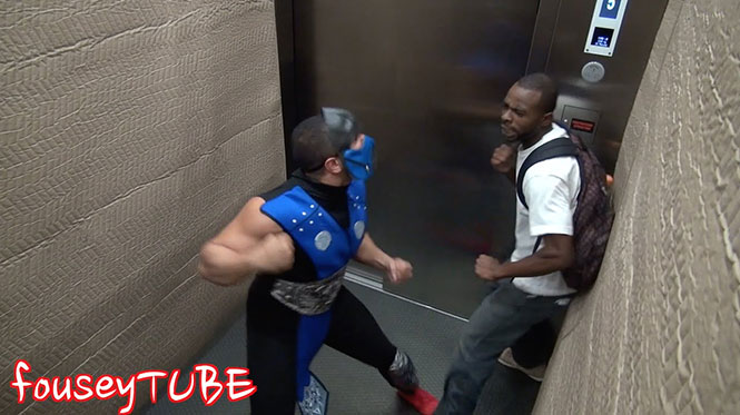 Φάρσα Mortal Kombat στο ασανσέρ