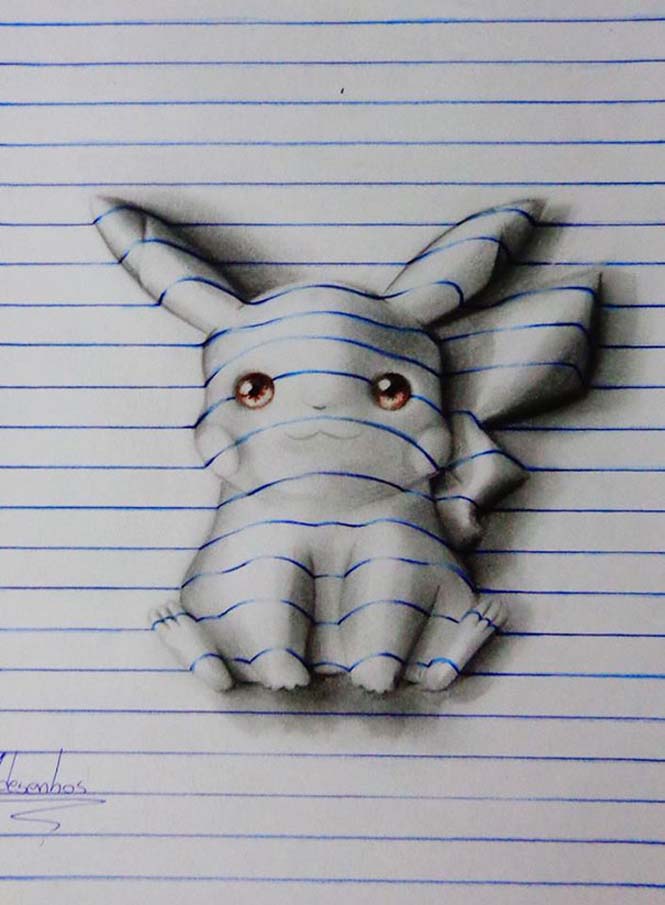 15χρονος δημιουργεί απίστευτα 3D σκίτσα σε ένα σημειωματάριο (10)