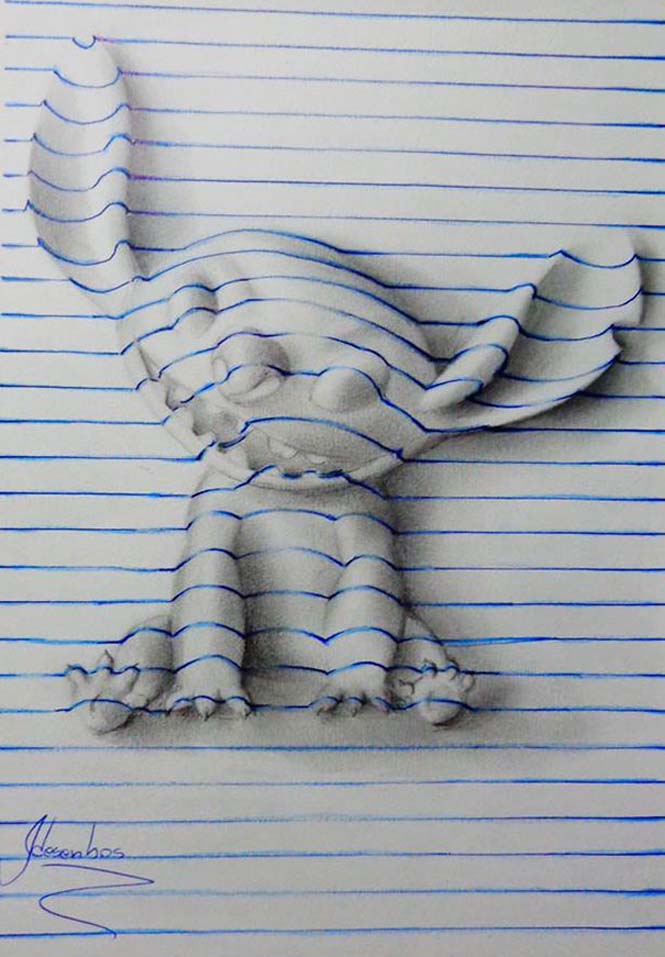 15χρονος δημιουργεί απίστευτα 3D σκίτσα σε ένα σημειωματάριο (13)