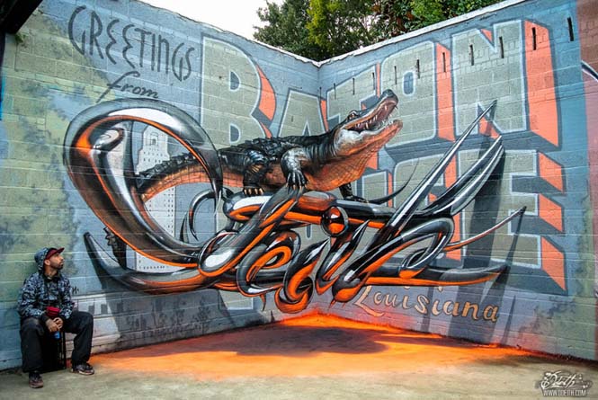 Πορτογάλος καλλιτέχνης δημιουργεί εκπληκτικά 3D graffiti που μοιάζουν να αιωρούνται στον αέρα (2)