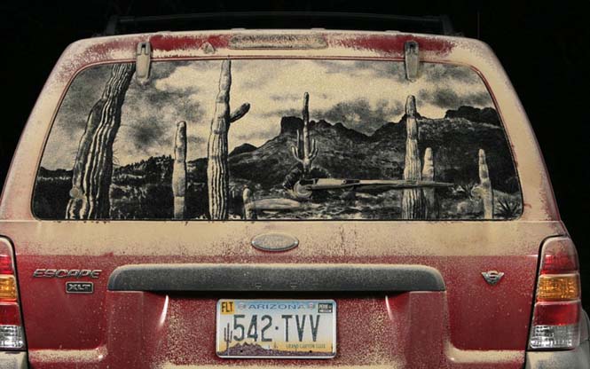 Καλλιτέχνης μετατρέπει σκονισμένα αυτοκίνητα σε έργα τέχνης (4)